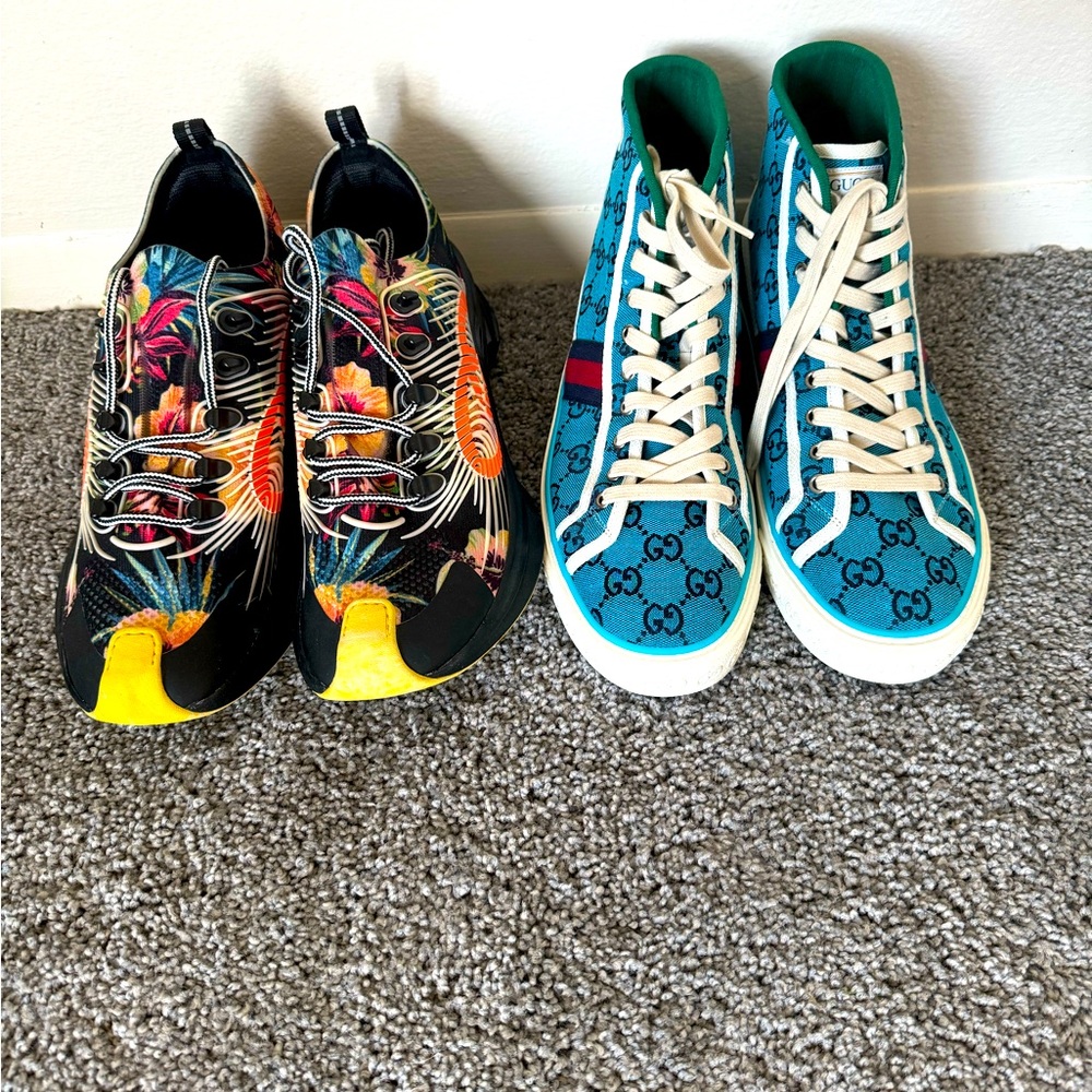 Gucci shoes 350 per pair or 650 for both size 10.5 fits closer to an 11.